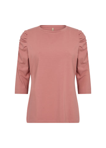 Orlain Cotton 3/4 Sleeve Top (Blush) - 25% OFF AT CHECKOUT - FINAL SALE