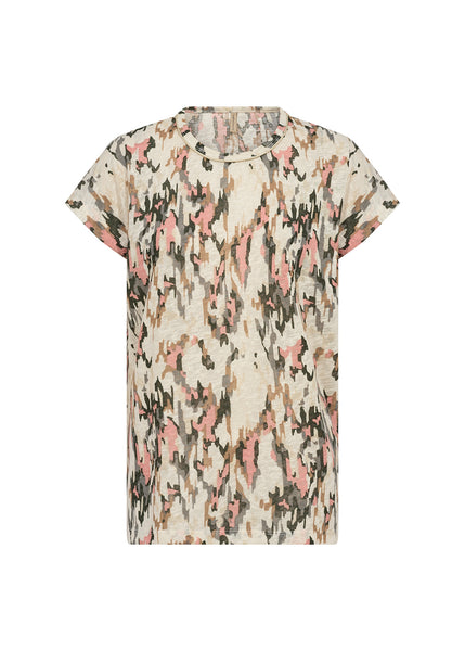 Aretha Burnout Top (Peach Pink Combi)