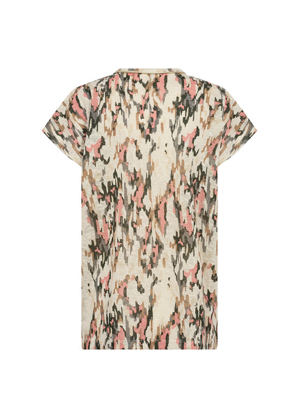 Aretha Burnout Top (Peach Pink Combi)