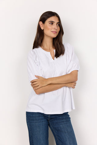 Lori Organic Cotton Boho Top (White)