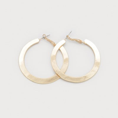 Patrice Flat Hoop Earrings - 2 Colour Options