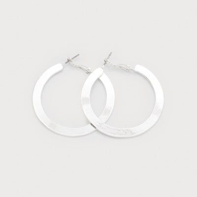 Patrice Flat Hoop Earrings - 2 Colour Options