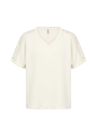 Banu Lace Accent Top (Cream)