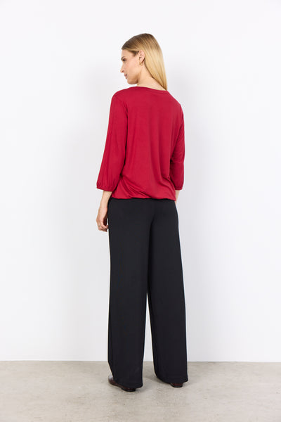 Nera Lyocell Long Sleeve Blouse (Red)