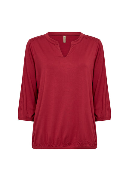 Nera Lyocell Long Sleeve Blouse (Red)