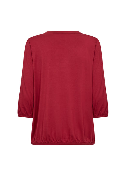 Nera Lyocell Long Sleeve Blouse (Red)