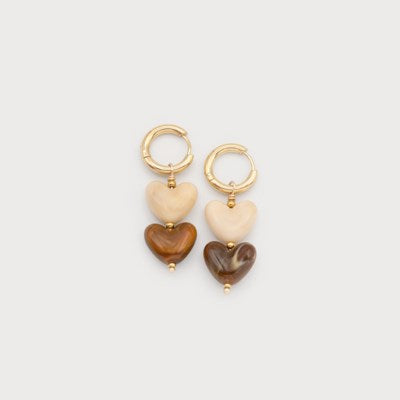 Dalia Heart Stainless Steel Earrings -  2 Colour Options