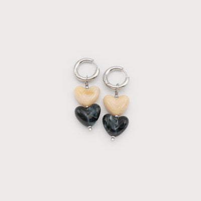 Dalia Heart Stainless Steel Earrings -  2 Colour Options