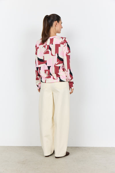 Felicity Cotton Blend Blouse (Rose Combi)