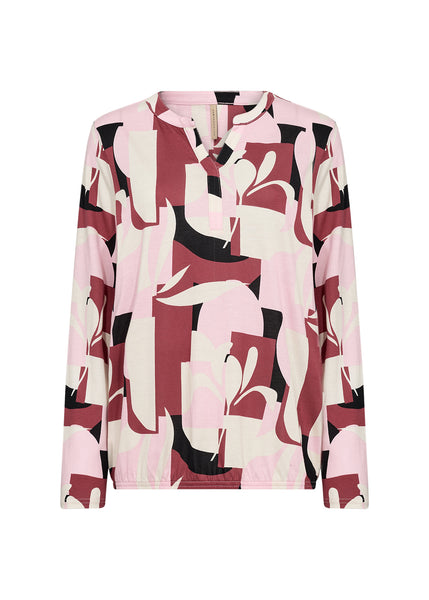 Felicity Cotton Blend Blouse (Rose Combi)