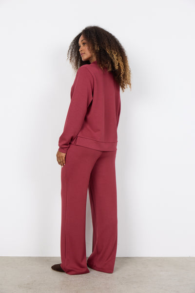 Banu Collared Sweatshirt (Dark Red)