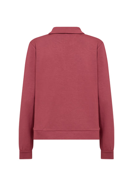 Banu Collared Sweatshirt (Dark Red)