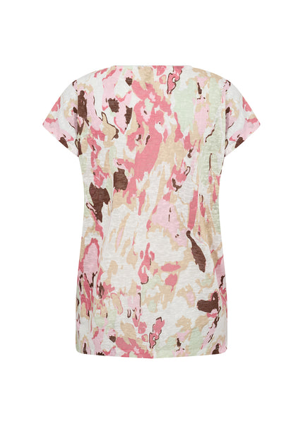 Aretha Burn Out Printed Top (Rose Rapture)