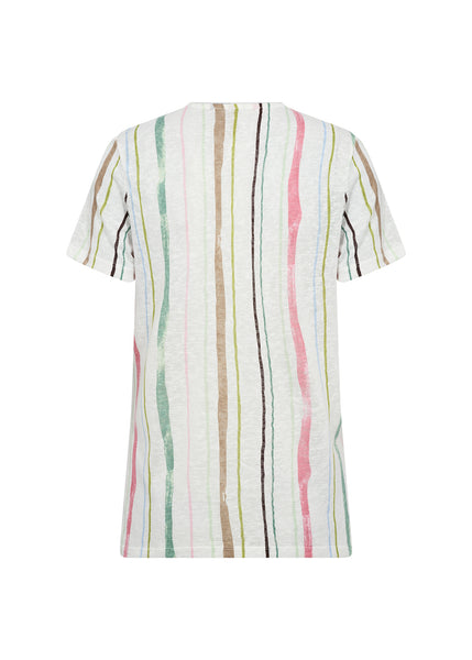Aretha Burn Out Printed Top (Spruce Stripe)