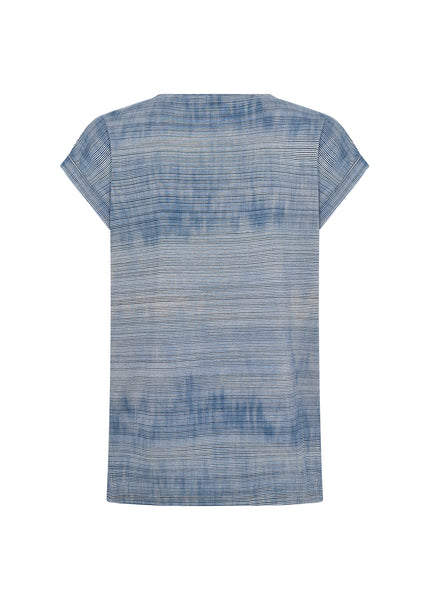 Galina Patterned Top (Blue)