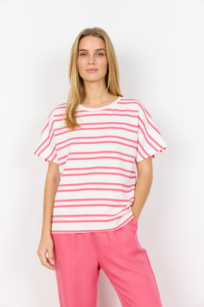 Barni Boxy Striped Top (Rapture Rose Stripe)