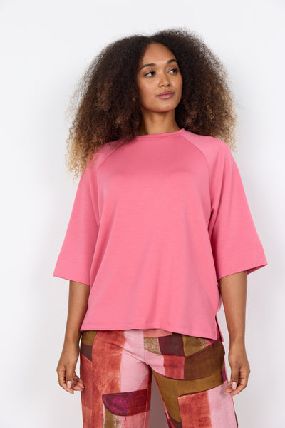 Banu Raglan Boxy Top (Rapture Rose)