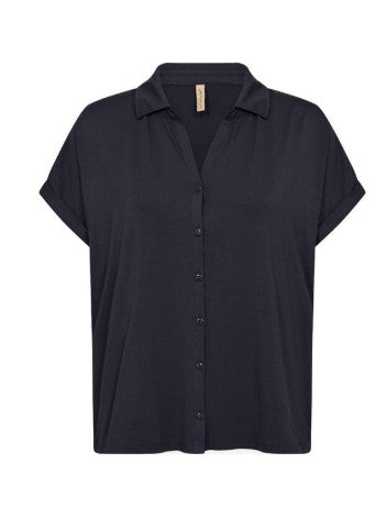 Marica Button Down Blouse (Black)