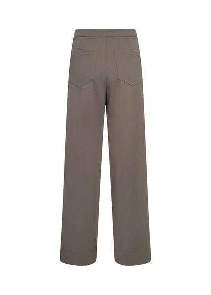 Siham Straight Button Accent Pant (Grape Leaf)