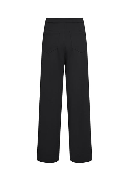 Siham Straight Button Accent Pant (Black)