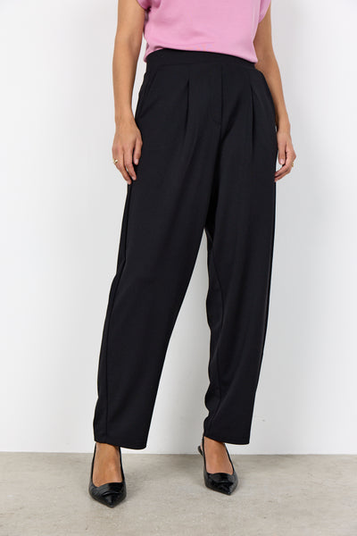 Siham Pleated Crop Pant (Black)