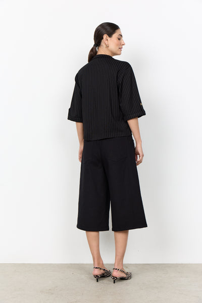 Gill Striped Crop Jacket (Black)