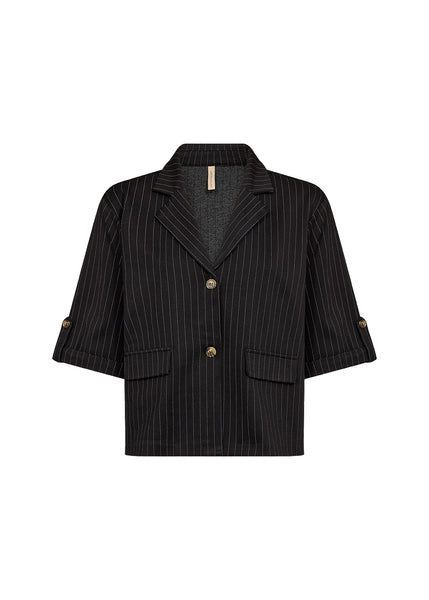 Gill Striped Crop Jacket (Black)