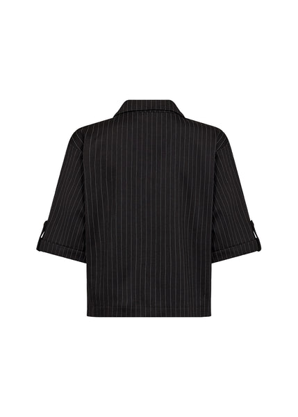 Gill Striped Crop Jacket (Black)