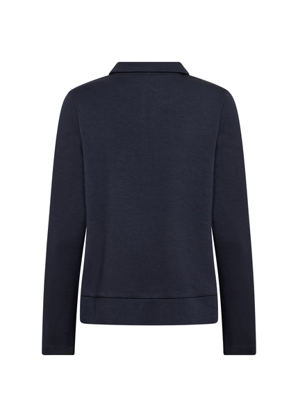 Banu Collar Zip Sweater (Navy)
