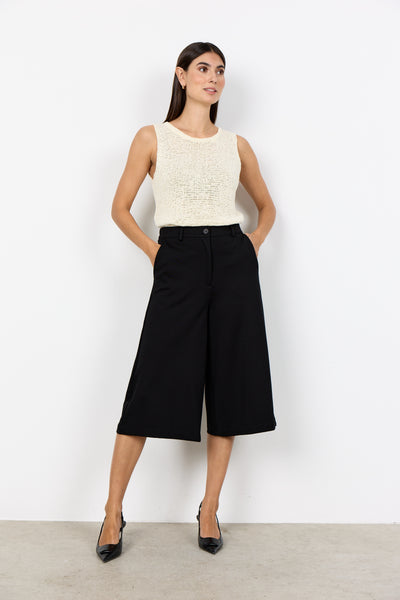 Galathea Wide Leg Capri (Black)
