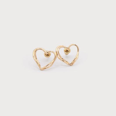 Steph Heart Stud Earrings -  2 Colour Options