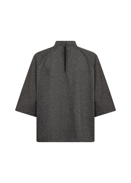 Heika High Collar Top (Dark Earth Melange)