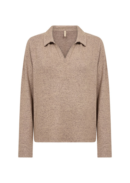 Biara Polo Sweater (Camel Melange)