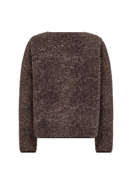 Gertrud Teddy Jacket (Chocolate Plum Melange)