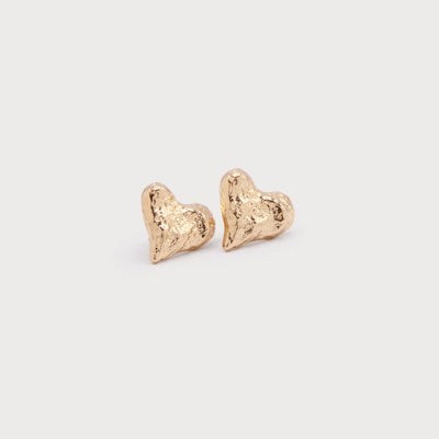 Bela Hammered Heart Earrings -  2 Colour Options