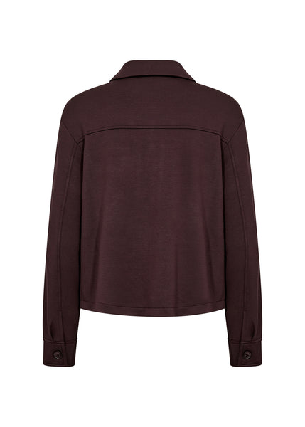 Banu Collar Jacket (Chocolate Plum)