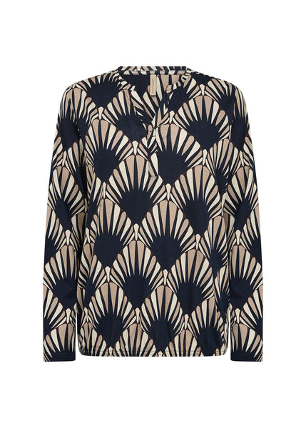Felicity Printed Top (Navy Combi)