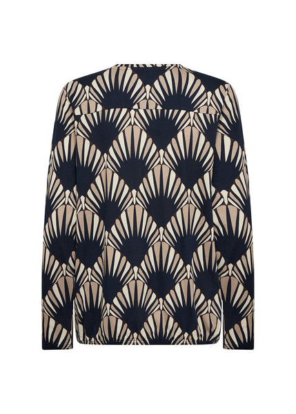 Felicity Printed Top (Navy Combi)