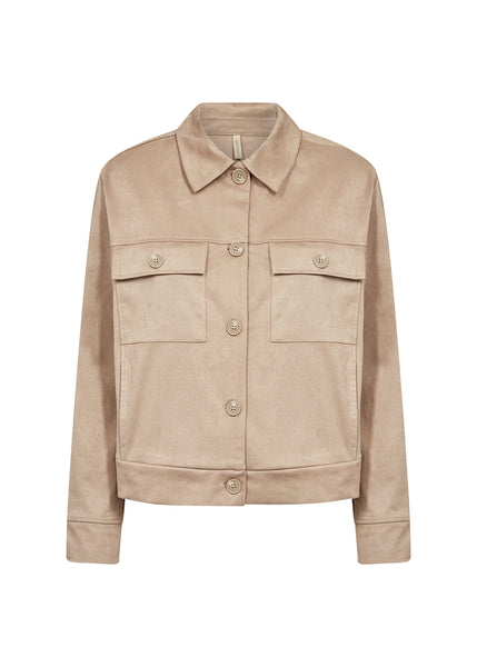 Hudda Faux Suede Jacket (Camel)