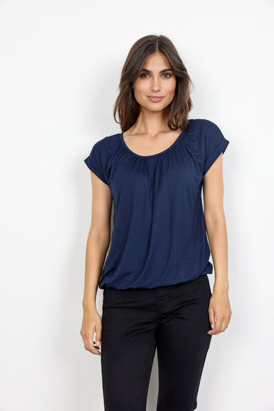 Tamara Draped Top (Navy)