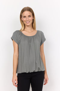 Tamara Draped Top (Mineral Green)