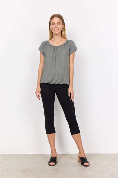 Tamara Draped Top (Mineral Green)
