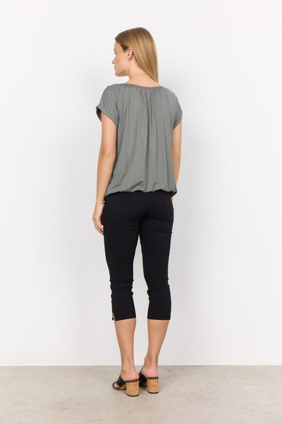 Tamara Draped Top (Mineral Green)