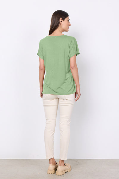 Debbie Soft V Neck T-Shirt (Green)