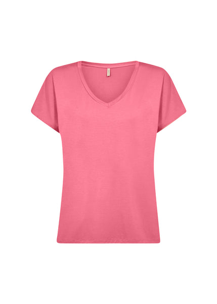 Debbie Soft V Neck T-Shirt (Rapture Rose)