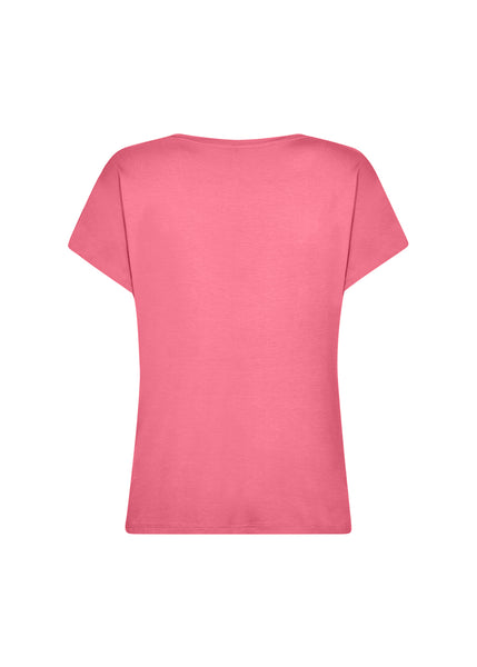 Debbie Soft V Neck T-Shirt (Rapture Rose)