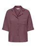 Thyra Button Down Cotton Gauze Top (Rose Brown)