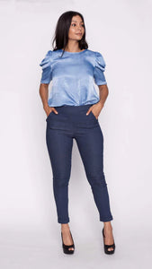 Marcy Pull On Denim Look Pant