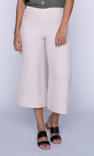 Rory Pull On Wide Leg Capri (Linen)