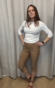 Evelyn Stretch Capri (Beige)